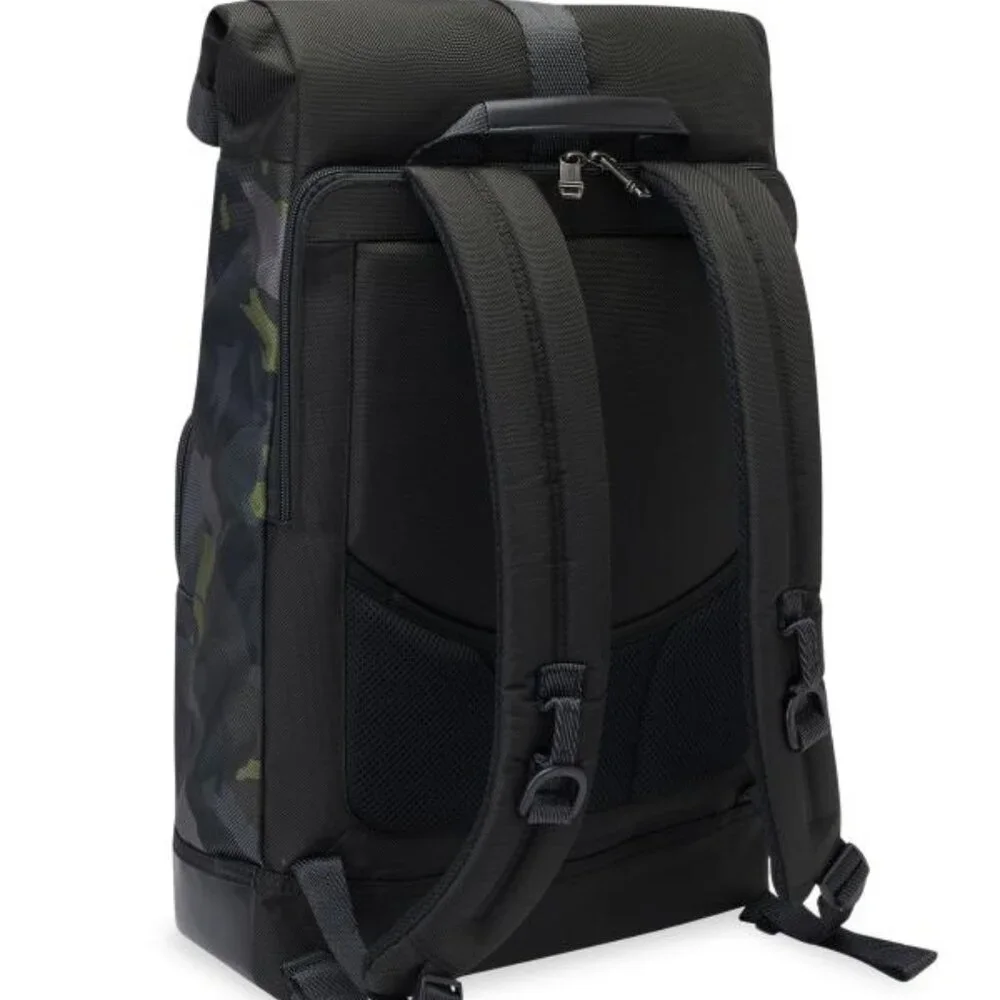 Rare Tumi Cypress Roll-Top Backpack in Avocado Camo, 35L Capacity